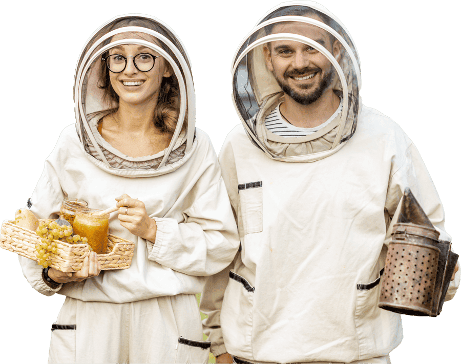 beekeepers on the apiary EVY92SM 1 Asociatia Crescatorilor de albine din Romania Filiala Timis